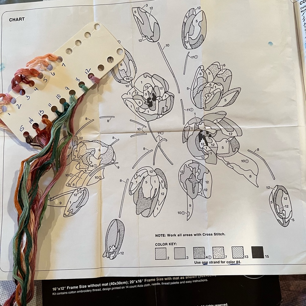 Cross-stitchers, stamped cross stitch kit to finish!